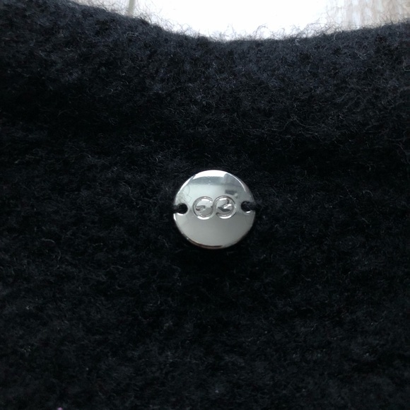 Escada Sport Wool Blend Mock Neck Colorblock Sweater in Black & White Size L - Picture 9 of 13